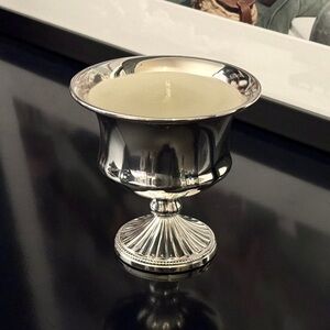 NWOT Silver Compote Candle